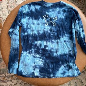 The Black Dog Navy Tie-Dye Shirt-YXL